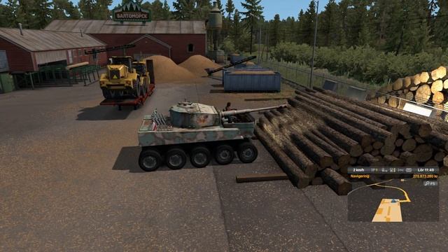 ETS2 Tiger Tank Truck | Battle Tank trucking with Ekeri ASG trailer | Euro Truck Simulator 2 смотреть онлайн
