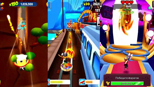 Talking Tom Gold Run Валькирия Анжела VS Subway Surfers ICELAND Freya VS Blades of Brim смотреть онлайн