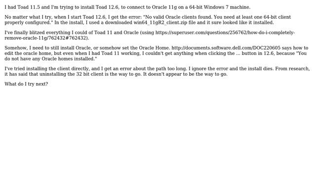 Databases: Set Oracle Home (install Oracle Home) for Toad 12.6 (2 Solutions!!) смотреть онлайн