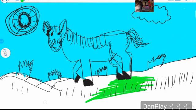 РИСУНОК ЛОШАДЬ В ПОЛЕ DRAWING HORSE IN THE FIELD смотреть онлайн