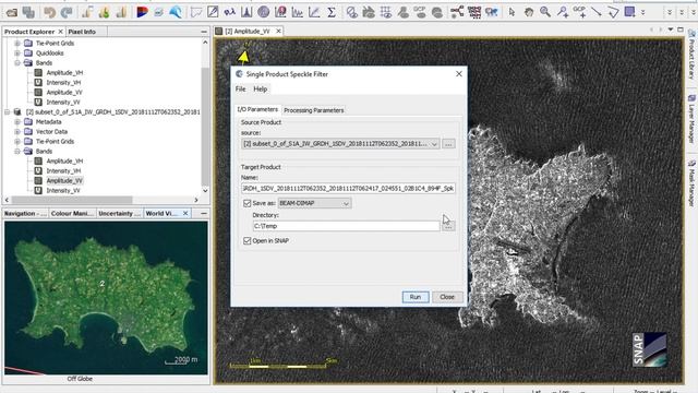 Perform Speckle- Filtering on a Sentinel-1 IW - GRDH image with SNAP. смотреть онлайн