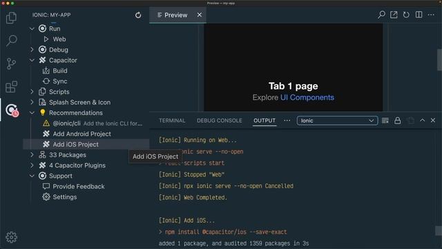 The Ionic Extension for Visual Studio Code смотреть онлайн