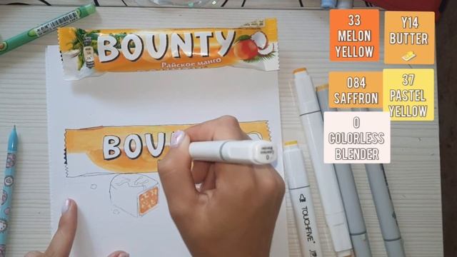 Как нарисовать баунти. Bounty. Рисунок маркерами. смотреть онлайн