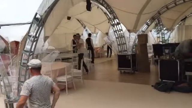 Установка арочного шатра в Сочи, отель Родина смотреть онлайн