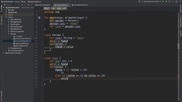 Kotlin Dersleri #28 - Getter ve Setter смотреть онлайн