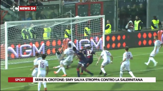 SERIE B, CROTONE: SIMY SALVA STROPPA CONTRO LA SALERNITANA смотреть онлайн