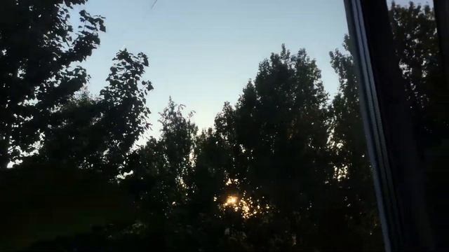 Вечерний закат солнца сегодня