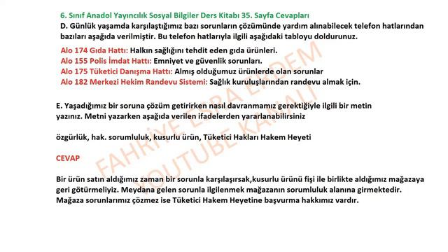 6. Sınıf Sosyal Bilgiler Anadol Yayıncılık Sayfa 32-33-34-35-36-37-38 Cevapları смотреть онлайн