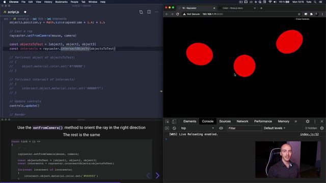 Курс по разработке на Three.js Lesson23 / Raycaster