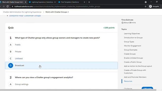 Chatter Administration for Lightning Experience module-- Work with Chatter Groups Unit смотреть онлайн