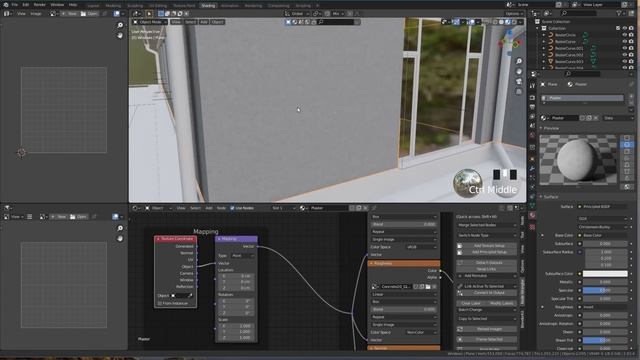 Экстерьер в Blender. Часть 5. Обрисовываем участок HDR-освещение, материалы дома.