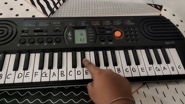 Happy Birthday song tutorial on casio sa77 piano смотреть онлайн