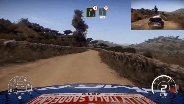 WRC 8 - Rally Italia Sardegna, Baranta - Ford Fiesta WRC - Highlights, Bonnet, Hood, Chase cam view смотреть онлайн