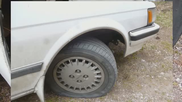 Хранение авто на  спущенном колесе.