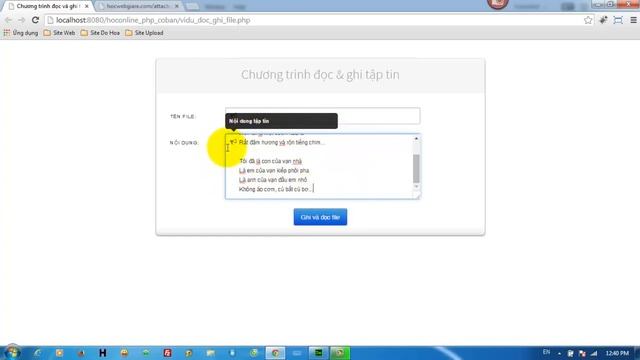 Lập trình hướng đối tượng PHP viết chương trình ghi & đọc file (Phần 6) смотреть онлайн