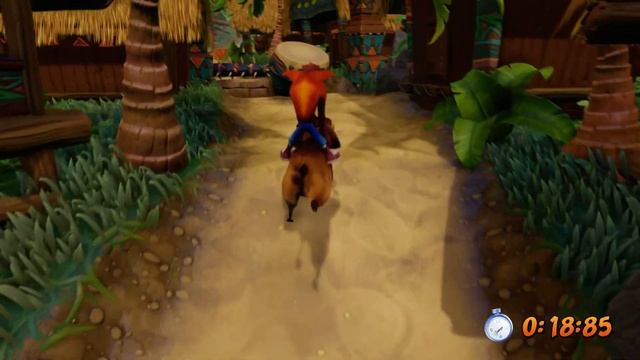 Crash Bandicoot 1 time trail completion - whole hog (Platinum run) Last one for the base game смотреть онлайн