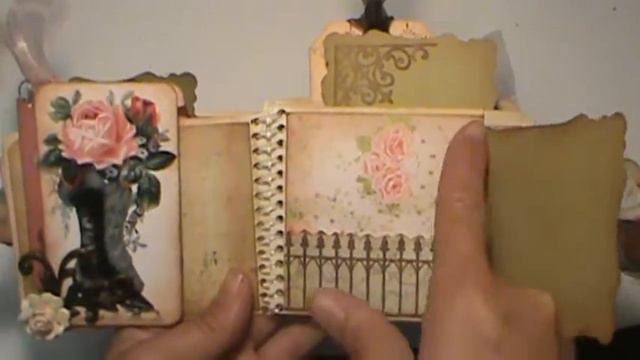 Shabby library pocket mini scrap book album смотреть онлайн