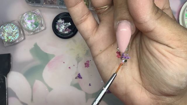 Encapsulated Flowers Hard Gel Nail | Mothers Day Nails | Hard Gel Nails смотреть онлайн