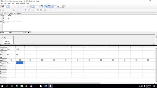 How to use Group By in Design View QBE in LibreOffice Base (Weeks 3 & 4 C1B1T1) смотреть онлайн