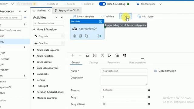 Azure ADF V2 Data Flow Aggregate Transformation смотреть онлайн