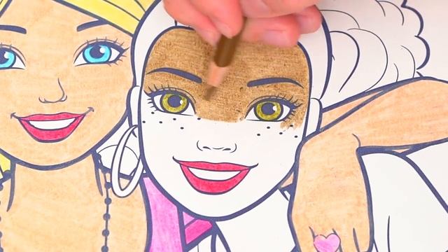 Coloring Barbie & Friends Crayola Coloring Book Page Prismacolor Colored Pencils | KiMMi THE CLOWN смотреть онлайн