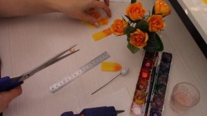 Простая роза из гофрированной бумаги