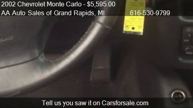 2002 Chevrolet Monte Carlo SS - for sale in Kentwood, MI 495 смотреть онлайн
