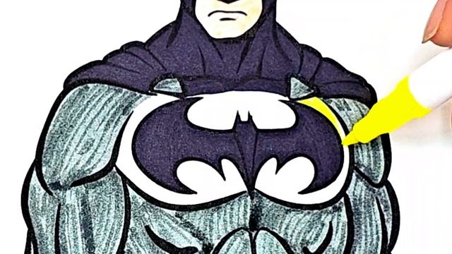 How To Color Batman | Coloring for kids and toddlers | DC Comics Batman смотреть онлайн