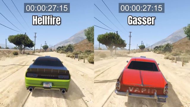 GTA 5 ONLINE - GAUNTLET HELLFIRE VS PEYOTE GASSER (WHICH IS FASTEST?) смотреть онлайн