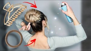 ОБЪЕМНЫЙ ПУЧОК + КРАБИК ДЛЯ ВОЛОС = ШИКАРНАЯ ПРИЧЕСКА! PERFECT HIGH BUN USED CLAW CLIP! HAIR HACK