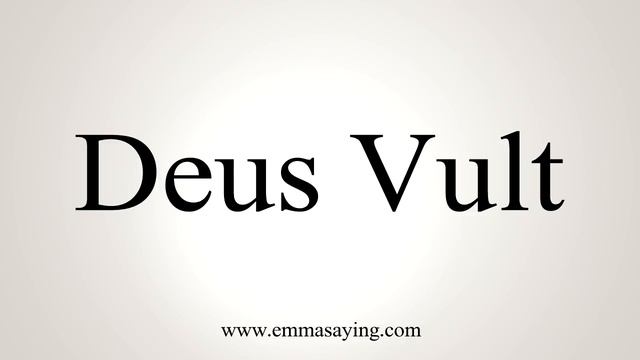 How To Say Deus Vult смотреть онлайн