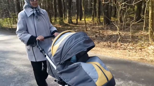 Наша новая коляска Верди Фокс. Гуляем с мамой у леса. Весна 2016 смотреть онлайн