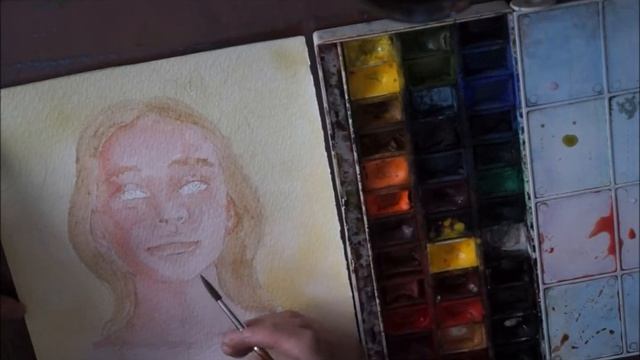 Рисуем портрет акварелью