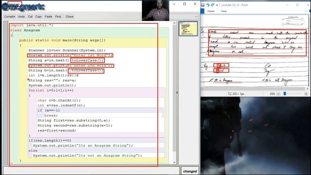 Anagram String java program ISC/ICSE смотреть онлайн