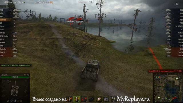 WOT: Лайв Окс - ИСУ-152 - 2 фрага смотреть онлайн