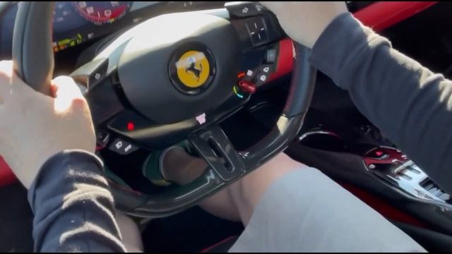 Driving a 2023 Ferrari 296 supercar over 4 days in Mojave California. Gorgeous in Rosso Imola. смотреть онлайн