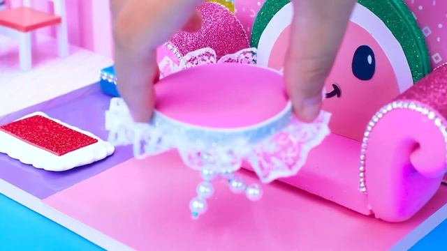How To Make Dream Pink Bedroom with Cutest Bunk Bed, Rainbow Stairs 5 Color for Two From Clay смотреть онлайн