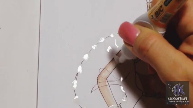 РИСУЕМ КОРРЕКТОРОМ FASHION SKETCH! ПРОМАРКЕРЫ И ТУШЬ! смотреть онлайн