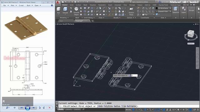 AutoCAD 3D Modeling + Rendering Hinges Tutorial Practice Exercise 41 смотреть онлайн