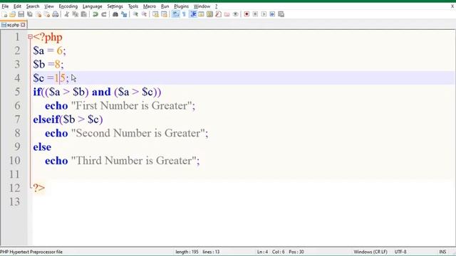 PHP Find out Maximum of given Three Numbers With Logical AND Video Tutorials смотреть онлайн