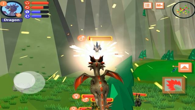 ?Dragon Family Simulator-Симулятор Cемьи Драконов-Wild Animals World-Android смотреть онлайн