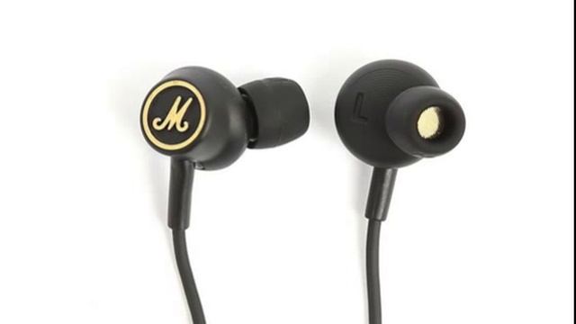 Marshall Mode EQ In Ear Headphones, Black and Brass, One Size смотреть онлайн