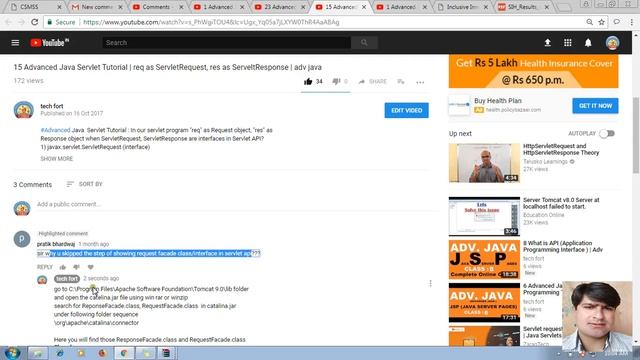 76 Where is RequestFacade class, ResponseFacade class file is available in tomcat server | Servlet смотреть онлайн