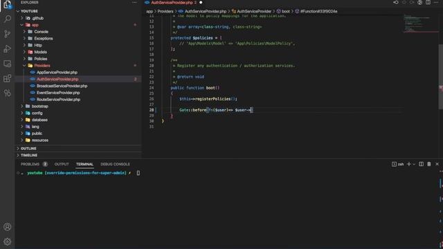 Laravel: Create full access for“super admin” смотреть онлайн