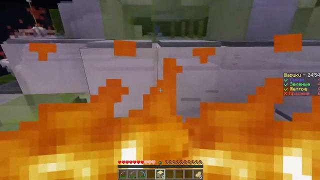 MINECRAFT Шарики-ночь 3, мини-игра с MOI POVELITEL.
