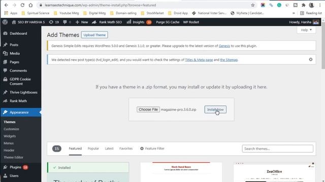 How To Upload WordPress Theme From Your Computer | Social Media | Digital Marketin смотреть онлайн