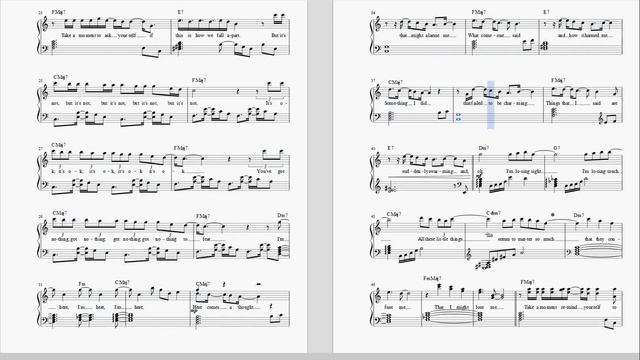Here Comes a Though - Piano sheet music - Guitar & Ukulele tabs смотреть онлайн