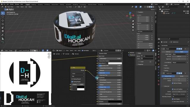 Часть 2: добавляем текстуры / Мини-курс по созданию 3D-упаковки в Blender / Digital Hookah смотреть онлайн