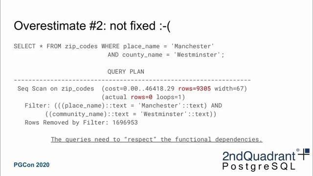 CREATE STATISTICS - what is it for - Tomas Vondra: PGCon 2020 смотреть онлайн