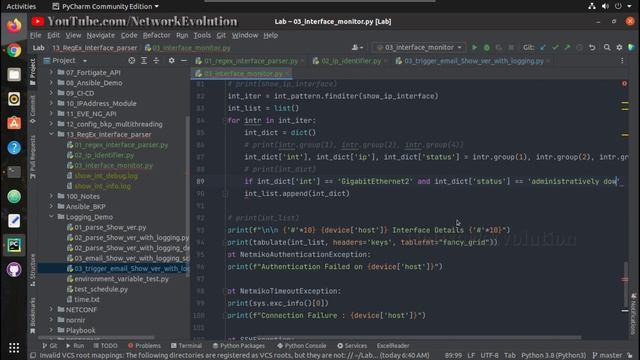 Python Script to Monitor Cisco Interface and trigger Email if status changes: Logging and RegEx Dem смотреть онлайн